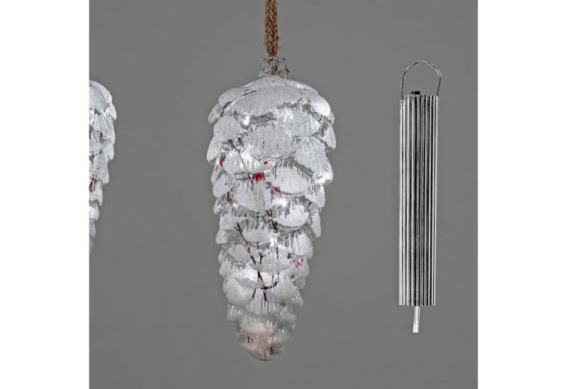 formano Hängedekoration Winterzeit, Farbe: Transparent, Motiv: Zapfen von formano