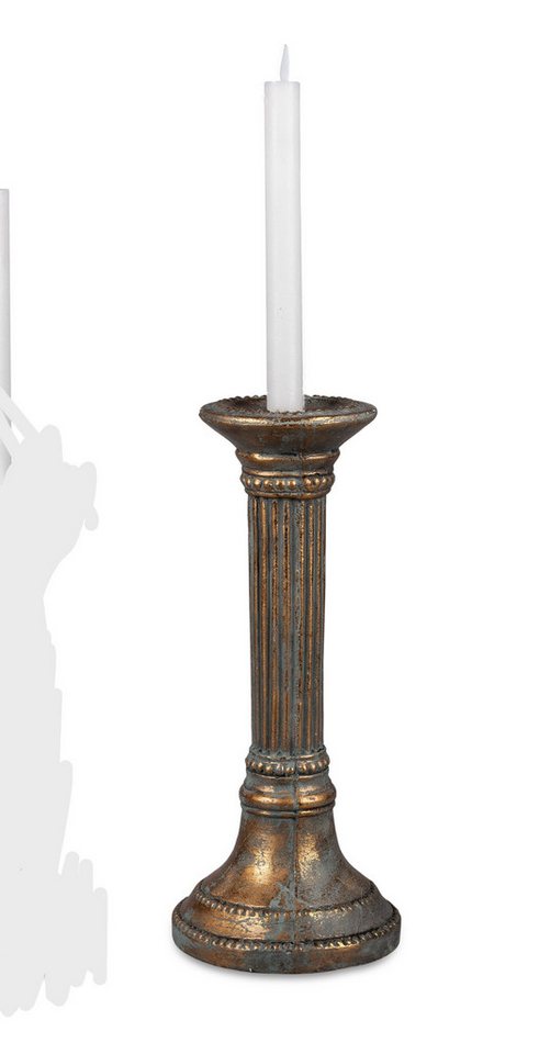 formano Kerzenhalter Deko Kerzenständer Kerzenhalter 29cm Polyresin Antik-Stil von formano