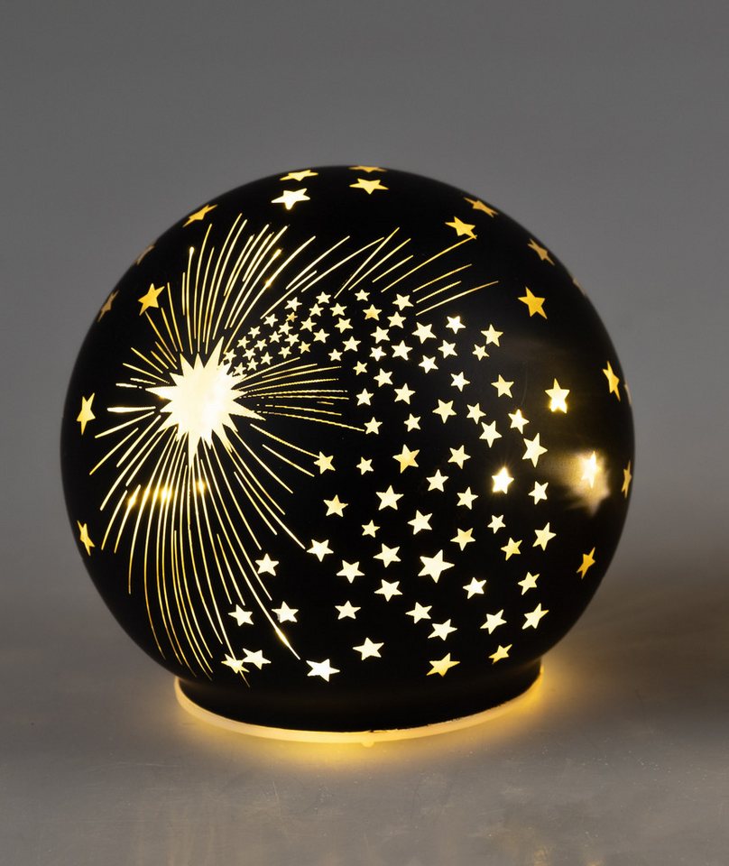 formano LED Dekolicht Deko Kugel Spirit Schwarz LED-Licht mit Timer Weihnachtskugel Sternen formano LED Dekolicht Deko Kugel Spirit Schwarz LED-Licht mit Timer Weihnachtskugel Sternen von formano
