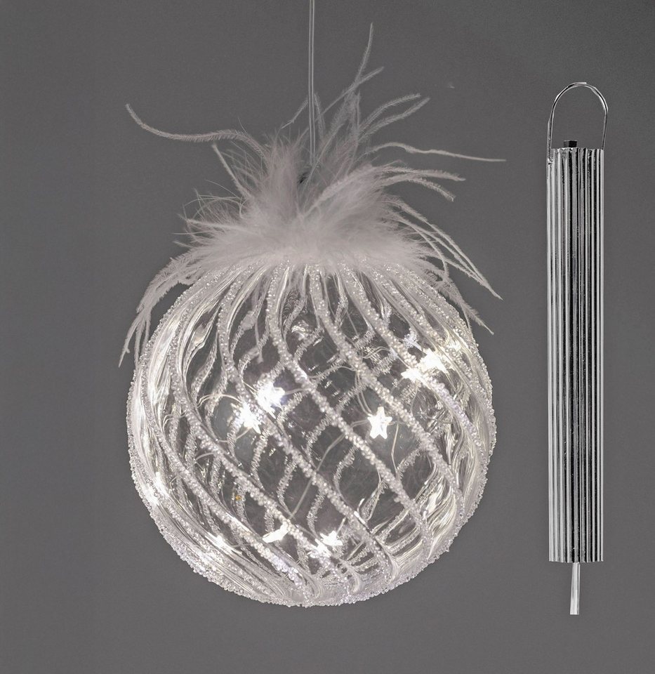 formano LED Dekolicht Weihnachtskugel LED mit Timer Glaskugel 12cm zum Hängen Hängedeko, LED fest integriert formano LED Dekolicht Weihnachtskugel LED mit Timer Glaskugel 12cm zum Hängen Hängedeko, LED fest integriert von formano