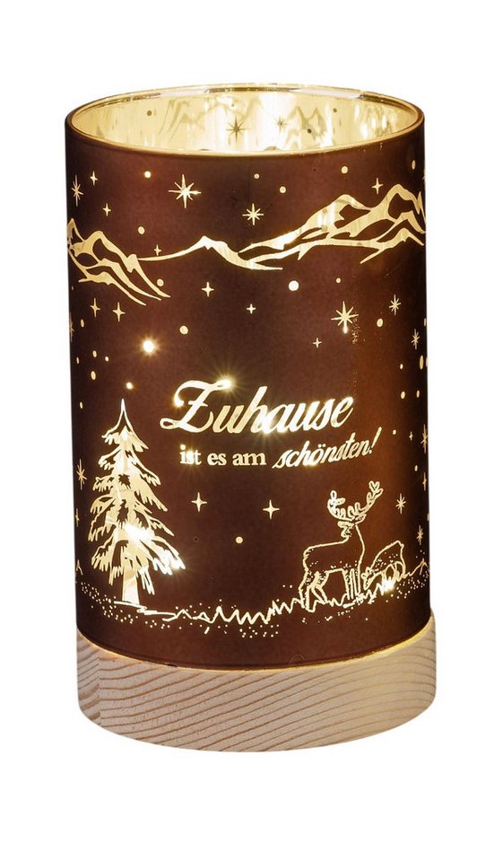 formano LED Dekolicht aus Glas mit Motiv und Spruch, LED fest integriert von formano