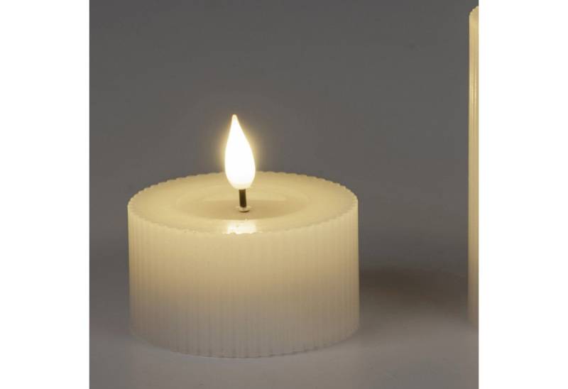 formano LED-Kerze Streifen, Mit Timerfunktion, Creme, Motiv: Rillen formano LED-Kerze Streifen, Mit Timerfunktion, Creme, Motiv: Rillen von formano