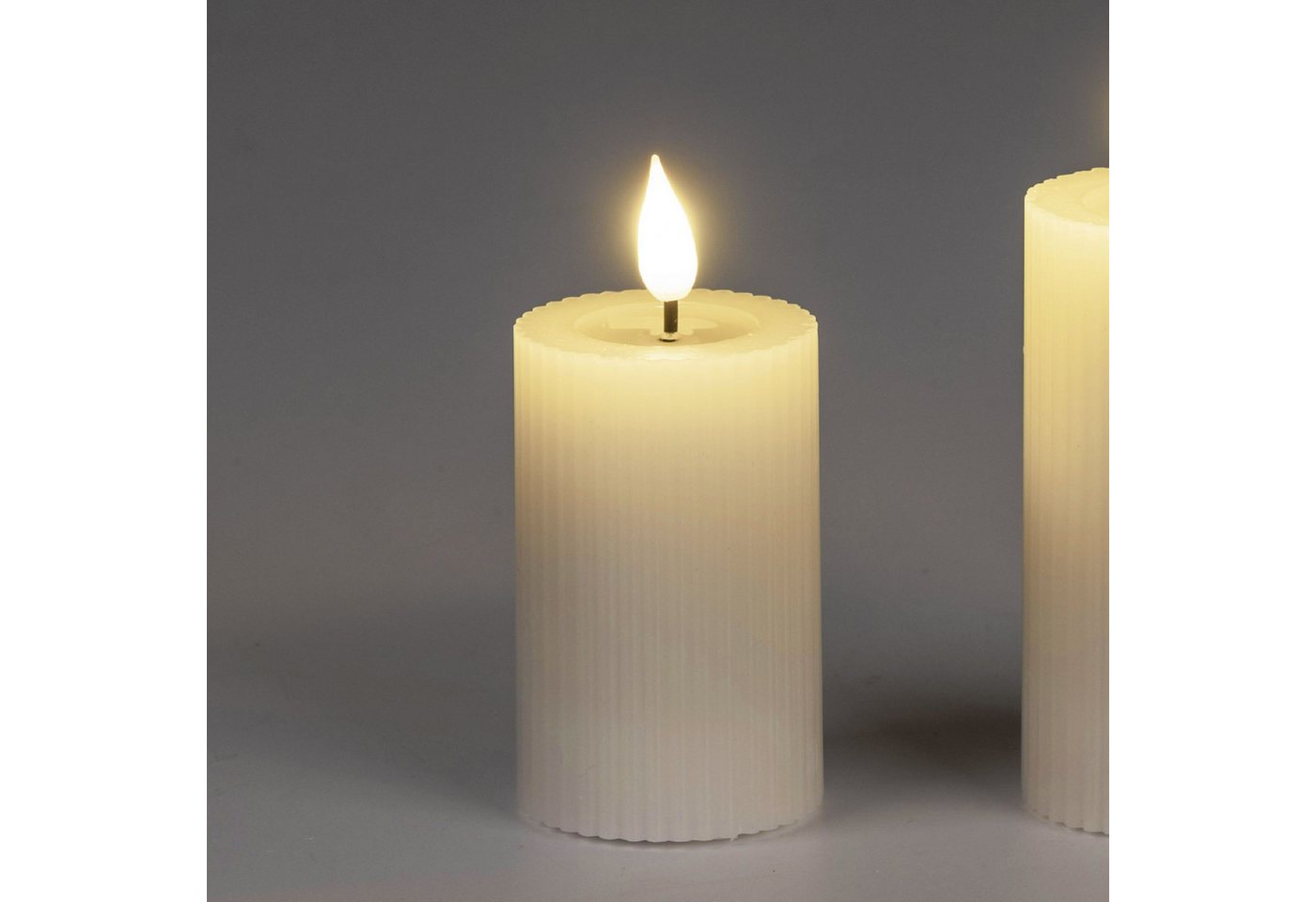 formano LED-Kerze Streifen, Mit Timerfunktion, Creme, Motiv: Rillen formano LED-Kerze Streifen, Mit Timerfunktion, Creme, Motiv: Rillen von formano