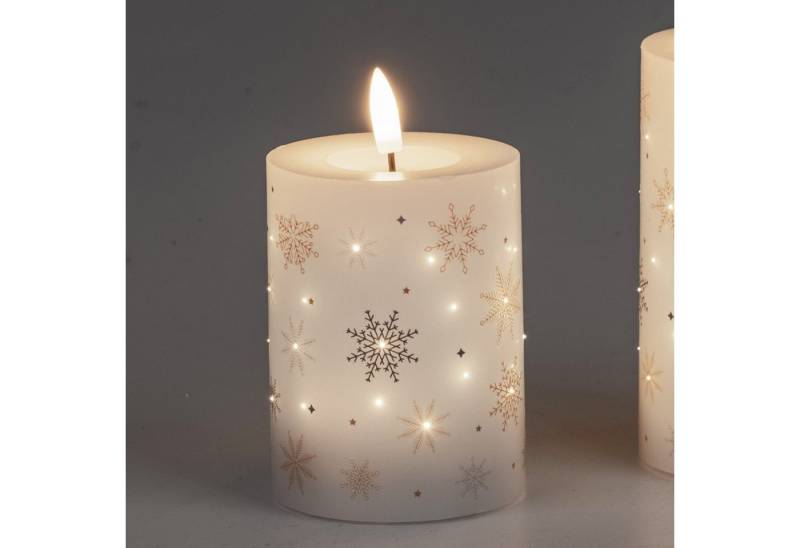 formano LED-Kerze Schneeflocke, Mit Timerfunktion, Weiß, Motiv: Schneesterne formano LED-Kerze Schneeflocke, Mit Timerfunktion, Weiß, Motiv: Schneesterne von formano