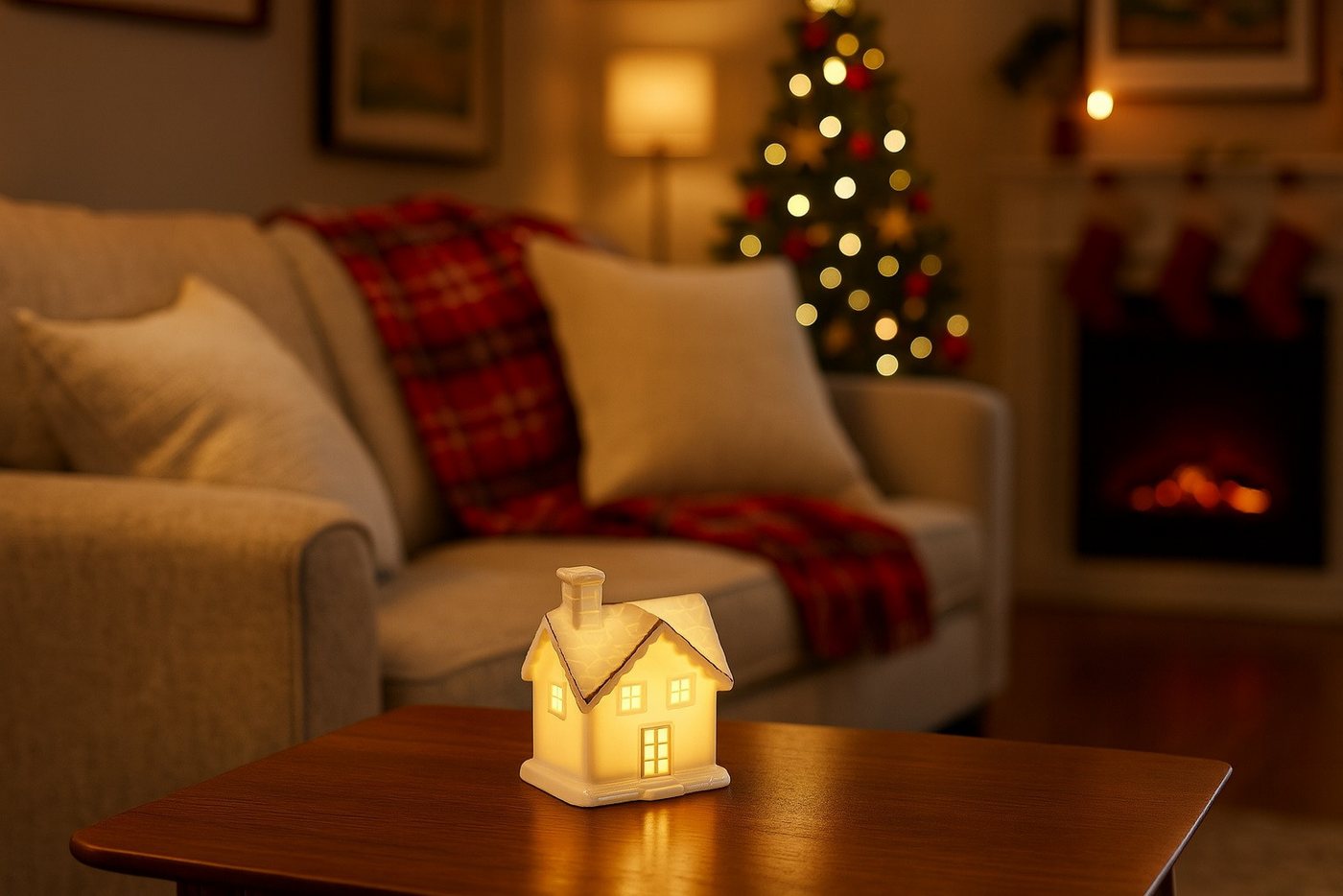 formano LED Windlicht LED - Windlicht Haus weiß-gold mit Timer Weihnachten formano LED Windlicht LED - Windlicht Haus weiß-gold mit Timer Weihnachten von formano
