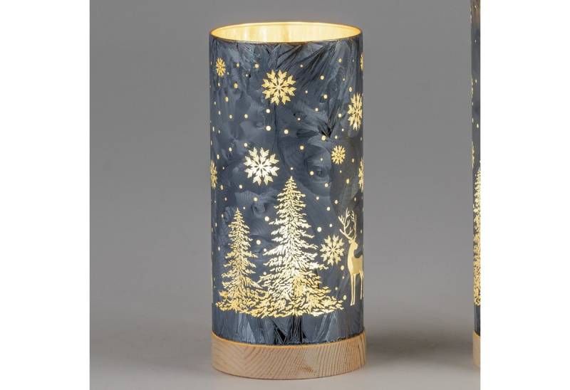 formano Nachttischlampe Winterblau, Mit Timerfunktion, Blau, Motiv: Winterwald formano Nachttischlampe Winterblau, Mit Timerfunktion, Blau, Motiv: Winterwald von formano