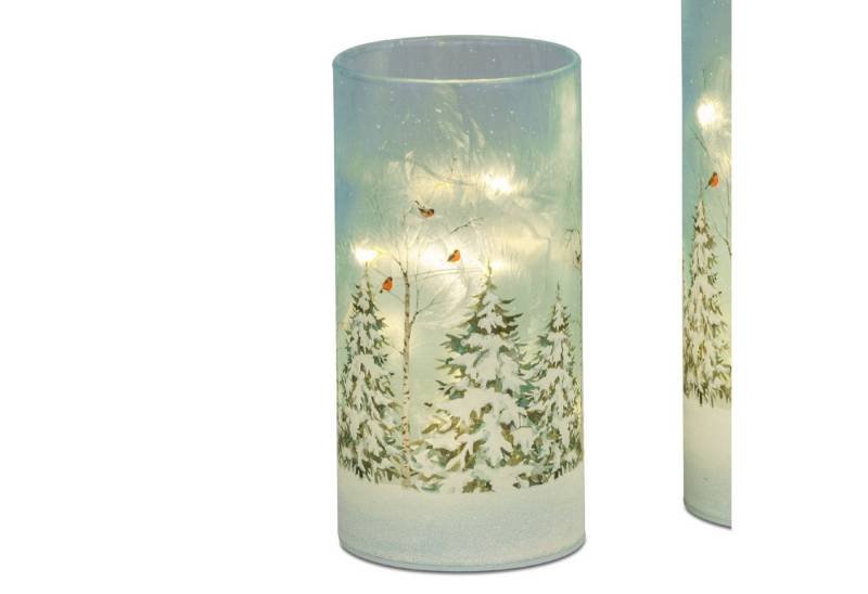 formano Nachttischlampe Eis, Durchmesser 9 cm, mit Timerfunktion, Eis, Motiv: Winterwald formano Nachttischlampe Eis, Durchmesser 9 cm, mit Timerfunktion, Eis, Motiv: Winterwald von formano