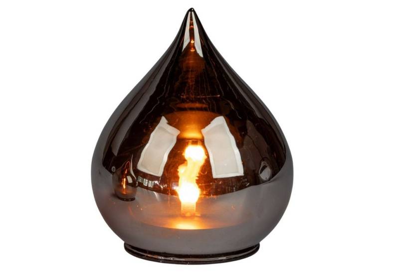 formano Nachttischlampe Grau, Durchmesser 12 cm, mit Timerfunktion, Grau, Motiv: Flamme formano Nachttischlampe Grau, Durchmesser 12 cm, mit Timerfunktion, Grau, Motiv: Flamme von formano