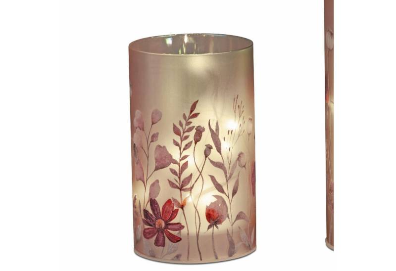 formano Nachttischlampe Herbstzeit, Mit Timerfunktion, Rosa, Motiv: Blumen von formano