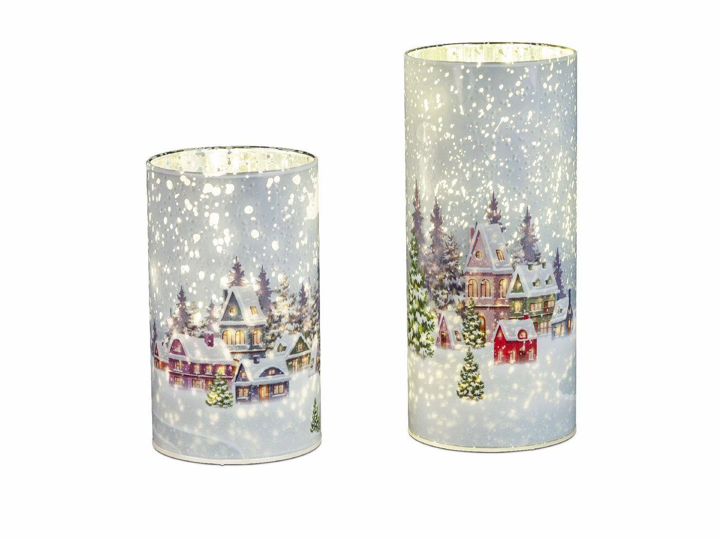 formano Nachttischlampe Winterdorf, Mit Timerfunktion, Weiß, Motiv: Häuser formano Nachttischlampe Winterdorf, Mit Timerfunktion, Weiß, Motiv: Häuser von formano