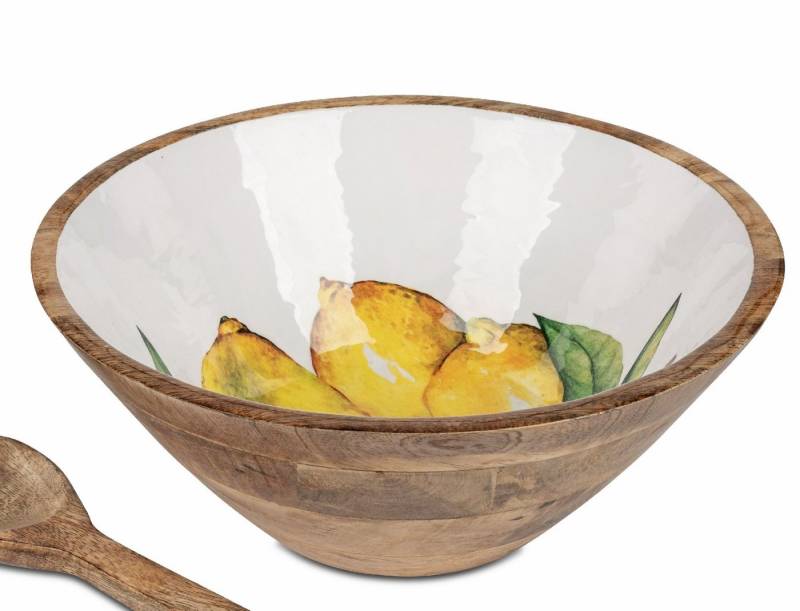 formano Salatschüssel Zitronen, Mangoholz, Lebensmittelecht, Natur, Motiv: Zitronen von formano