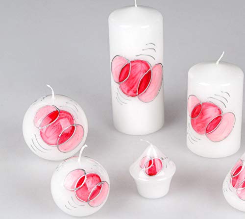 formano Stumpen Kerze Swing rosa Wachs Wachskerze Größe rd. 7x11cm von formano