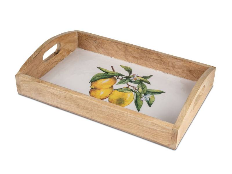 formano Tablett Zitronen, Mangoholz, Lebensmittelecht, Natur, Motiv: Zitronen von formano