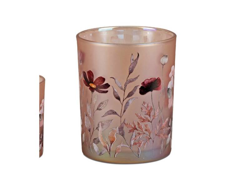 formano Teelichthalter Herbstzeit, Farbe: Rosa, Motiv: Blumen von formano
