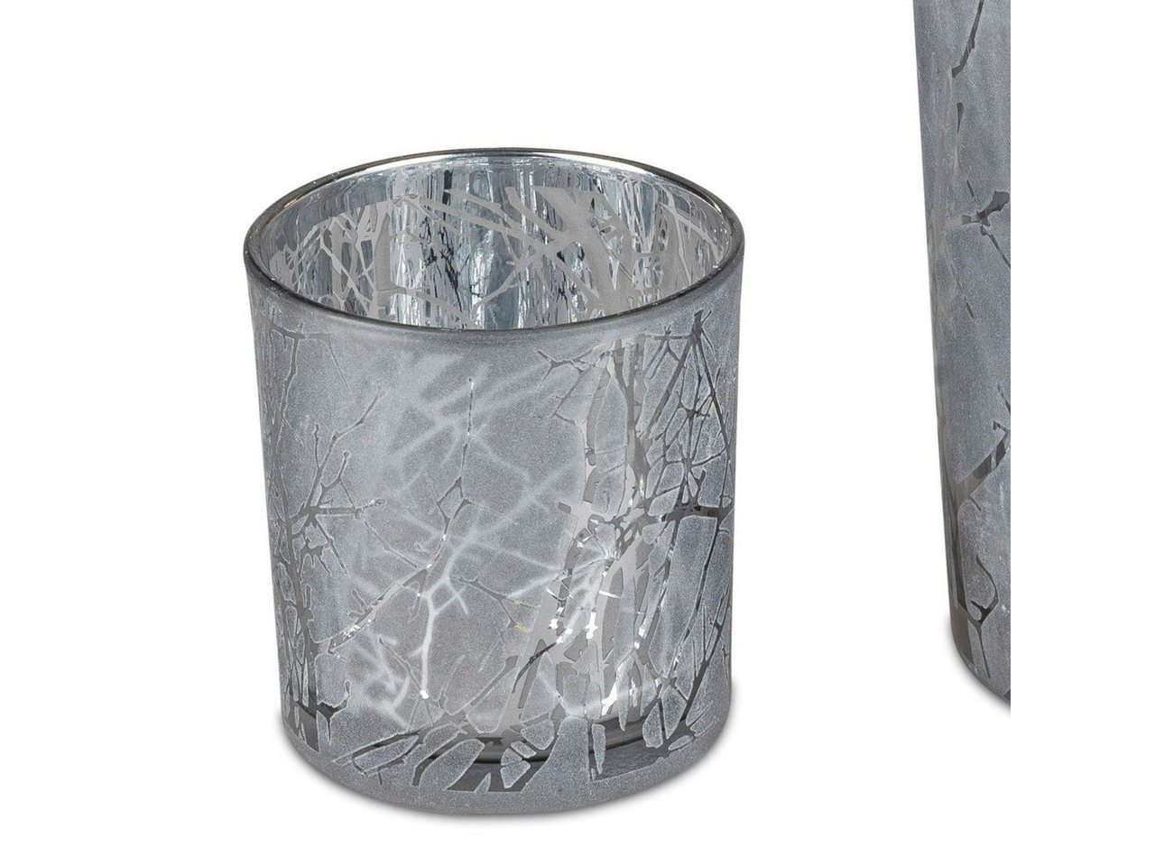 formano Teelichthalter Silver Twigs, Silber H:8cm D:7cm Glas von formano