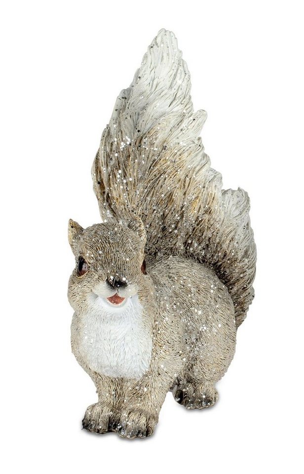 formano Tierfigur Dekofigur Eichhörnchen oder Igel auf Ast Herbst- und Winterdekoration von formano
