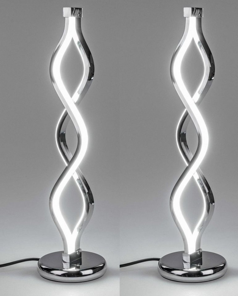 formano Tischleuchte LED Lichtband, Silber B:11.5cm H:45cm Metall von formano