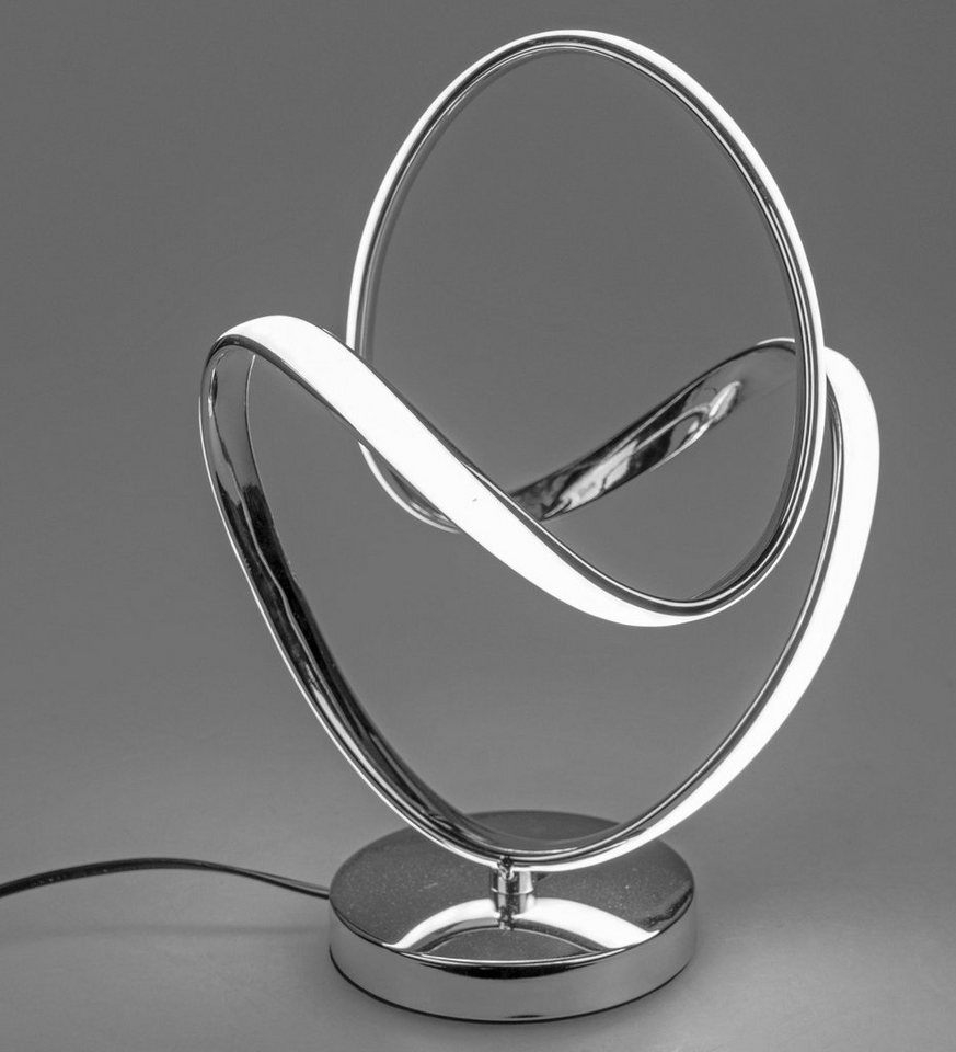 formano Tischleuchte LED Lichtband, Silber B:25cm H:33cm Metall von formano