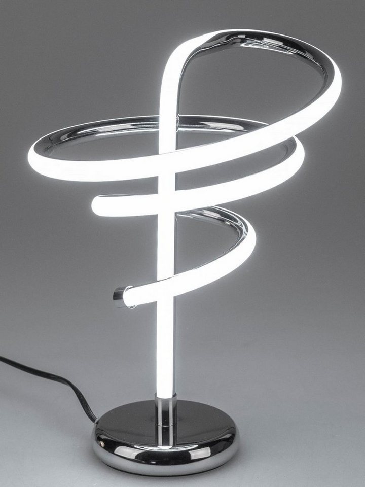 formano Tischleuchte LED Lichtband, Silber H:33cm D:25cm Metall von formano