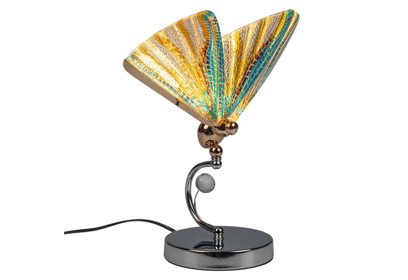 formano Tischleuchte LED Tischlampe Schmetterling 36 cm Designlampe mit Glasflügeln, LED fest integriert formano Tischleuchte LED Tischlampe Schmetterling 36 cm Designlampe mit Glasflügeln, LED fest integriert von formano