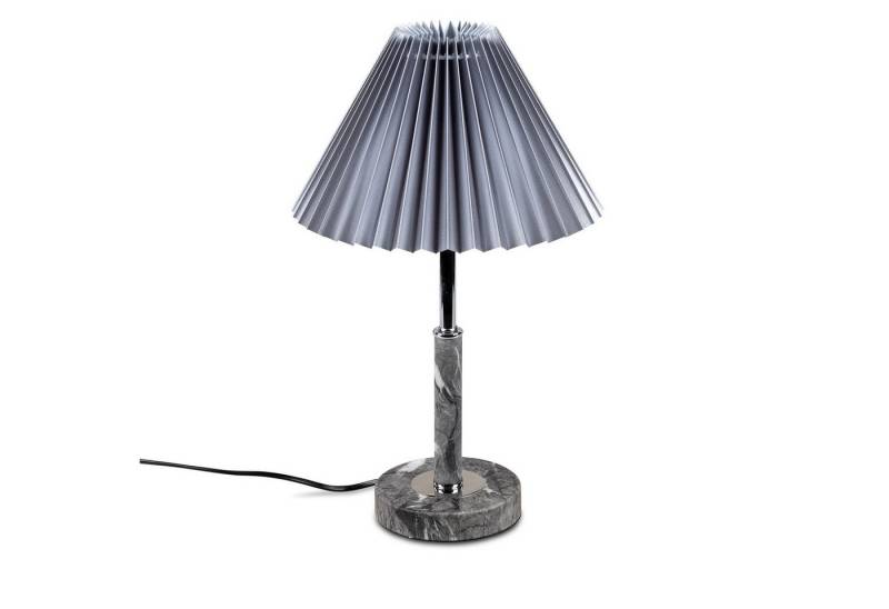 formano Tischleuchte Tischlampe Grau Plissee Schirm, ohne Leuchtmittel, Lampe von formano