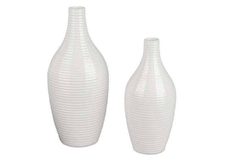 formano Dekovase Relief, Farbe: Weiß, Motiv: Rillen von formano