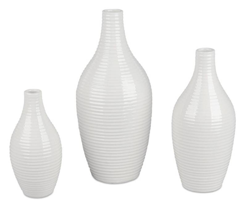 formano Dekovase Relief, Farbe: Weiß, Motiv: Rillen formano Dekovase Relief, Farbe: Weiß, Motiv: Rillen von formano