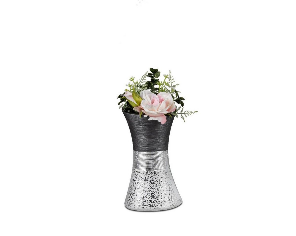 formano Tischvase Dekovase Tulpenform aus dem Hause Formano in grau - silber 20 cm von formano