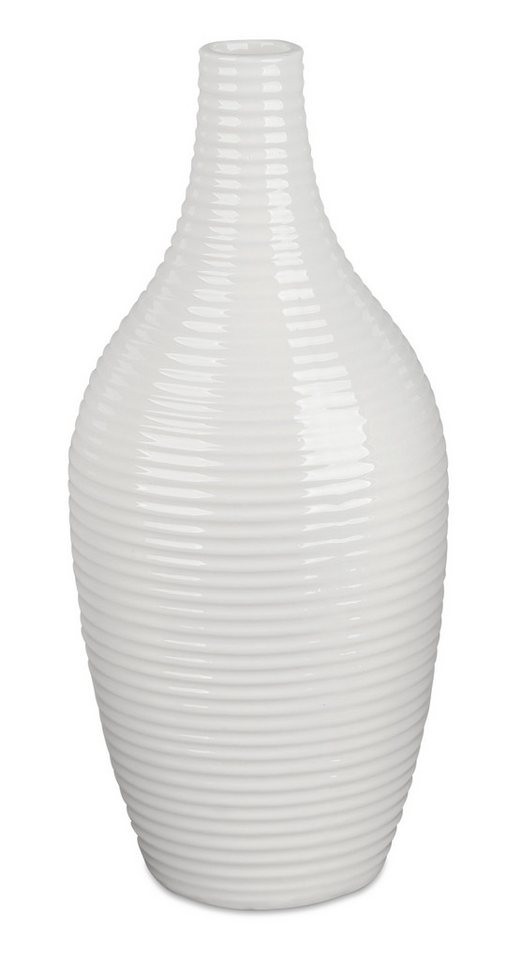 formano Dekovase Relief, Farbe: Weiß, Motiv: Rillen von formano