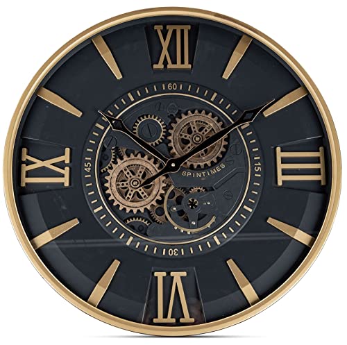 formano Wanduhr Spintimes 58 cm Metall mit sichtbar drehenden Zahnrädern formano Wanduhr Spintimes 58 cm Metall mit sichtbar drehenden Zahnrädern von formano
