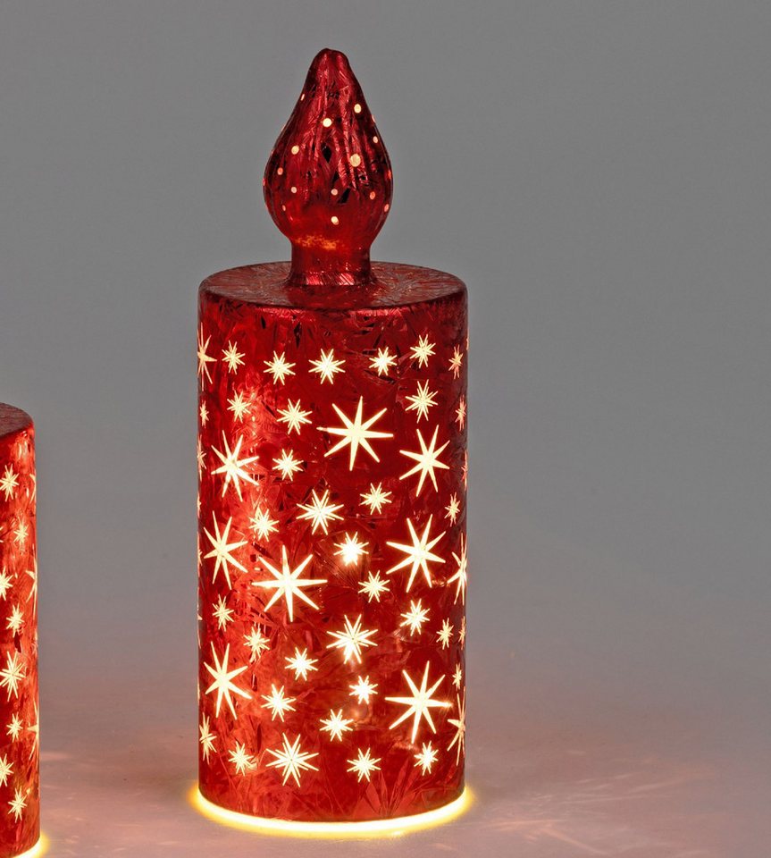 formano Weihnachtsfigur Frosty, Mit Timerfunktion, Rot, Motiv: Sterne von formano