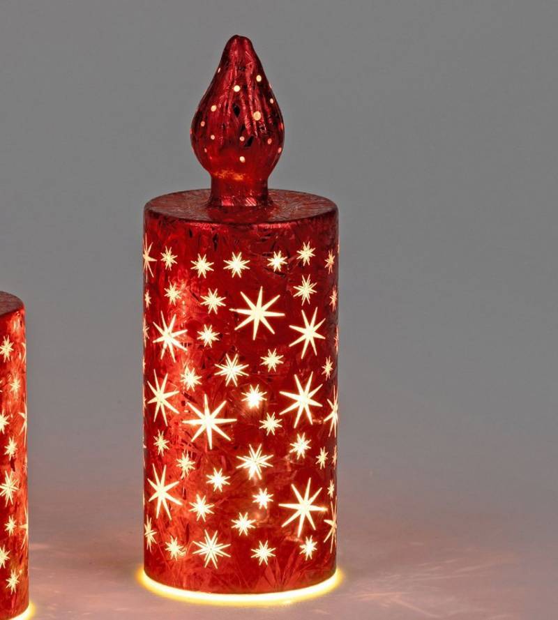 formano Weihnachtsfigur Frosty, Mit Timerfunktion, Rot, Motiv: Sterne von formano