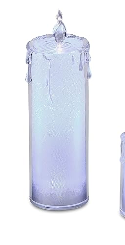formano Weihnachtskerze beleuchtet Bollweg LED Kerze 7x18 Acryl Silber-weiss-Deko Kerze aus Acryl mit weissem LED-Licht silberner/weiß Folie Timerfunktion formano Weihnachtskerze beleuchtet Bollweg LED Kerze 7x18 Acryl Silber-weiss-Deko Kerze aus Acryl mit weissem LED-Licht silberner/weiß Folie Timerfunktion von formano