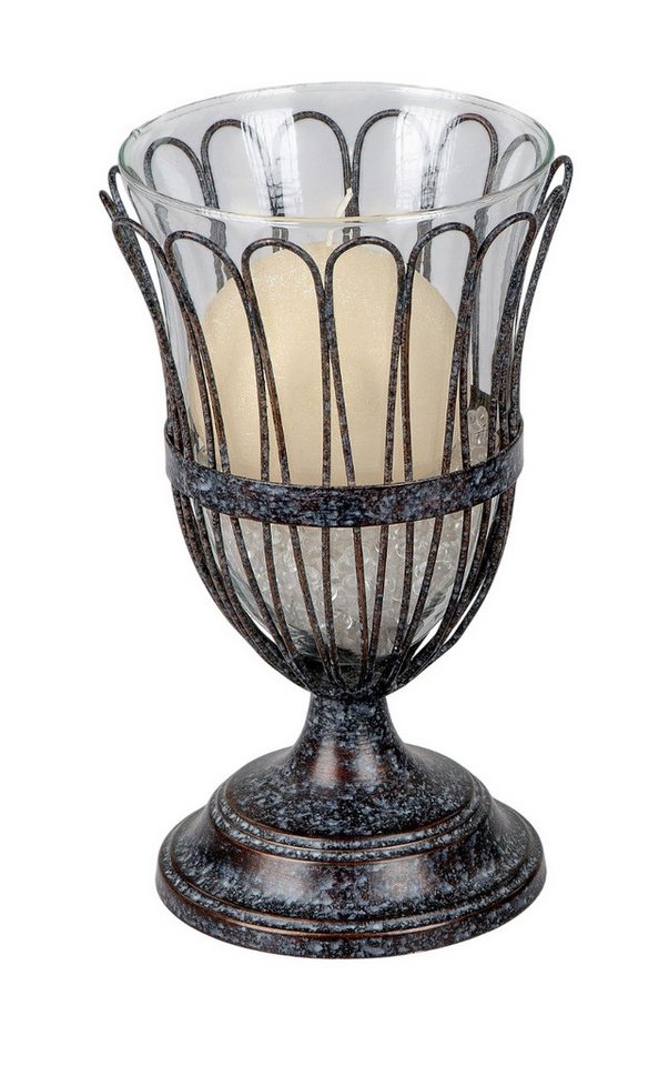formano Windlicht Kerzenvase aus Metall und Glas von formano