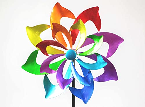 formano Windrad Gartenstecker Color Flower H. 130cm D. 46cm Metall Garten F20 von formano
