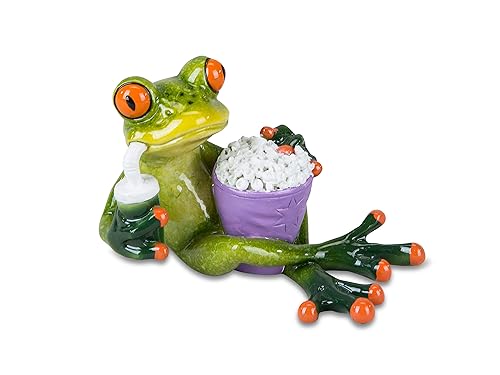 formano wunderschöne Sammlerfigur Frosch mit Popcorn, Froschhausen ca. 11 cm groß von formano