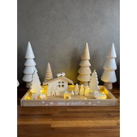 Raysin, Weihnachts Deko Set, Mini Krippe Auf Holztablett Inklusive Led Lichterkette, Krippenfiguren, Tanne, Geschenk, Weihnachten, Keraflott Raysin, Weihnachts Deko Set, Mini Krippe Auf Holztablett Inklusive Led Lichterkette, Krippenfiguren, Tanne, Geschenk, Weihnachten, Keraflott von formschoenbyKatja