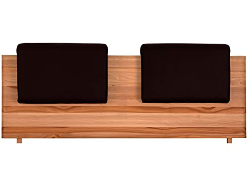 fornera f30 2er Set Steckkissen Polsterkissen für Bettkopfteil Kopfteilpolster Rücklehne Bett Kopfteilkissen Kunstleder. Universell für alle Kopfteile bis 5 cm passend (Midnight Black) von fornera