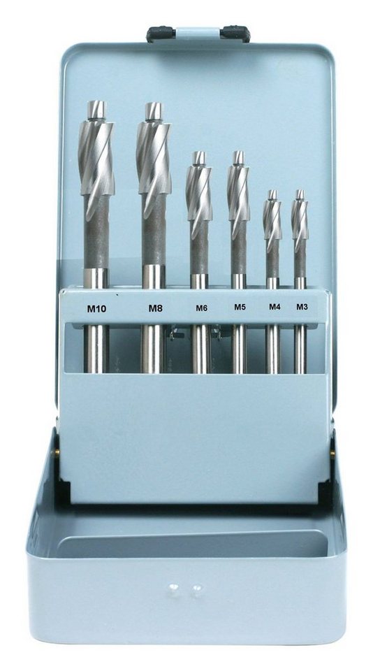 fortis Metallbohrer, Flachsenker-Satz K in Metallkassette M3 - M12 Metall HSS von fortis