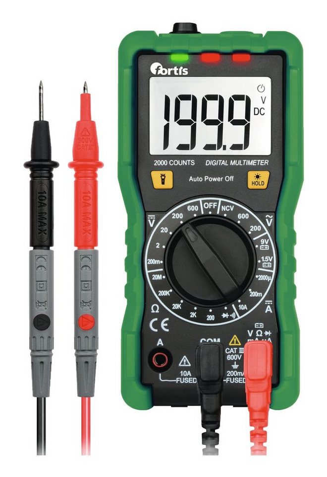 fortis Multimeter, Digital 0,1 mV-600V von fortis