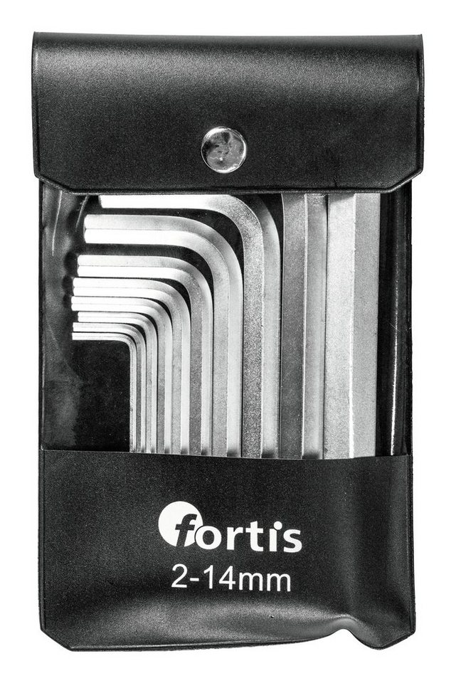 fortis Schraubendreher, (10 St), Winkelschraubendreher-Satz 10-teilig 2-14 mm von fortis