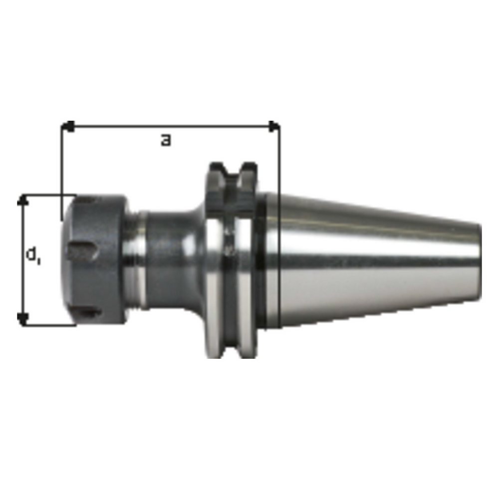 fortis Spannzwinge Spannzangenfutter DIN 69871ADB SK40-ER25 extra lang von fortis