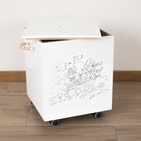 Holzbox, Spielzeugkiste, Kinderzimmer Deko, Spielzeugkisten, Geschenke, Taufe, Geburt, Personalisiert Und Handbemalt von fortoddlers