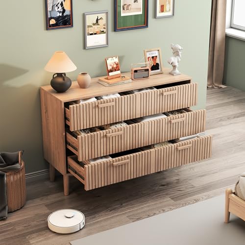 fortuna Lai Kommode mit 6 Schubladen, Sideboard aus Holz 100x34x73 cm, Aufbewahrungsschrank mit Stauraum, Schlafzimmer- und Wohnzimmermöbel im skandinavischen Stil, Naturfarbe fortuna Lai Kommode mit 6 Schubladen, Sideboard aus Holz 100x34x73 cm, Aufbewahrungsschrank mit Stauraum, Schlafzimmer- und Wohnzimmermöbel im skandinavischen Stil, Naturfarbe von fortuna Lai