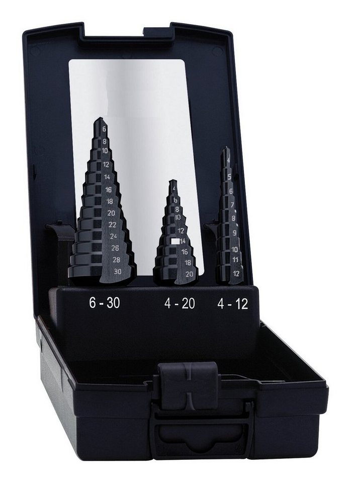 forum® Metallbohrer, Universal-Stufenbohrer-Satz HSSTiAlN 4-30 mm von forum®