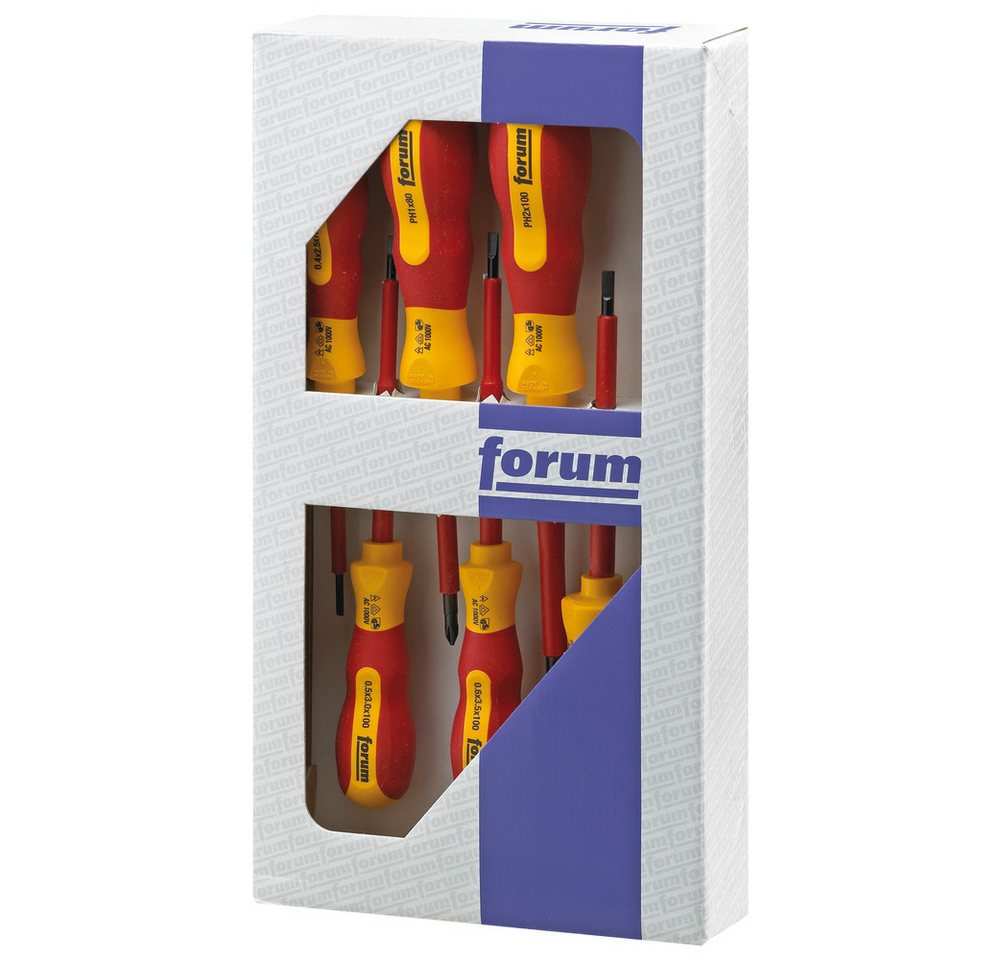 forum® Schraubendreher Schraubendreher-Satz VDE 6-teilig mit Prüfer von forum®