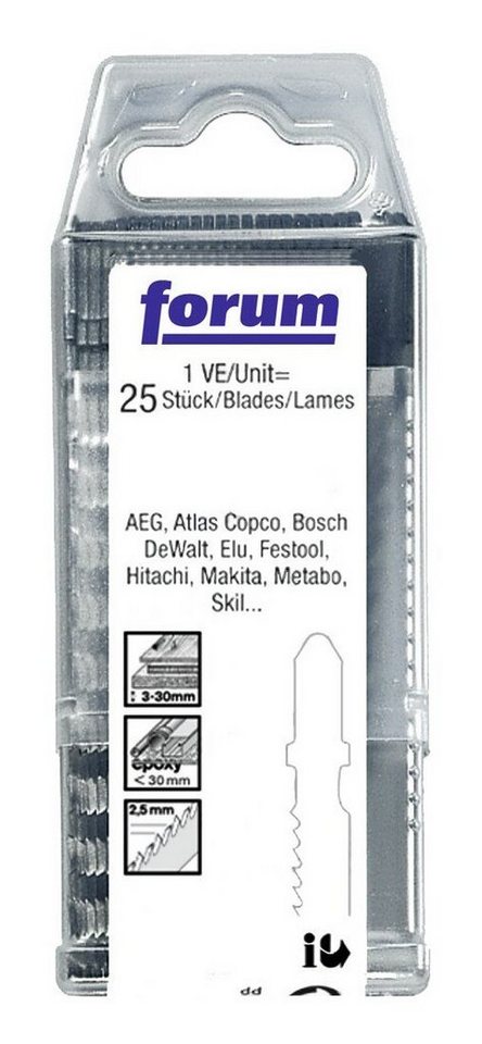 forum® Stichsägeblatt (25 Stück), Stichsägeblattbox a T 101 B von forum®