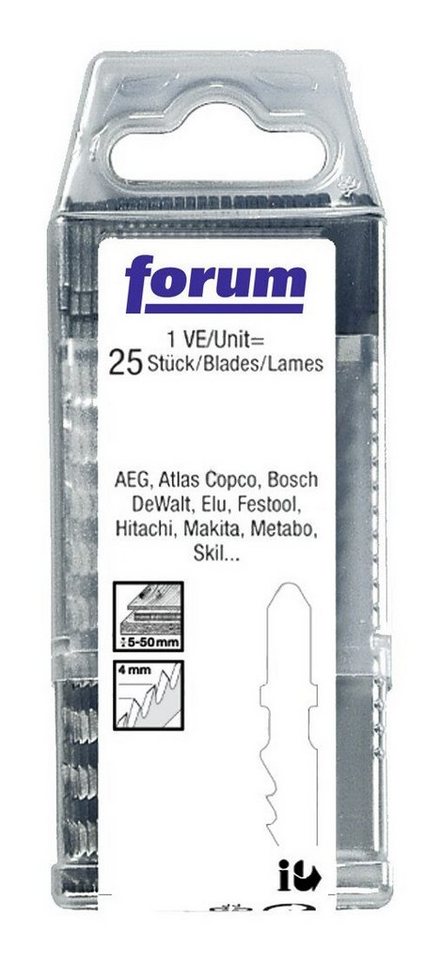 forum® Stichsägeblatt (25 Stück), Stichsägeblattbox a T 144 D von forum®