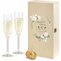 2 Leonardo Sektgläser in Geschenkbox Mit Gravur Des Namens Zur Hochzeit Motiv Lovers Paar Sekt-Glas Graviert Geschenkidee von foryou24