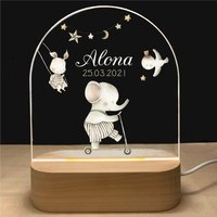 Babygeschenk Geburt Nachtlicht Personalisiert Circus | Baby Geschenk von foryou24